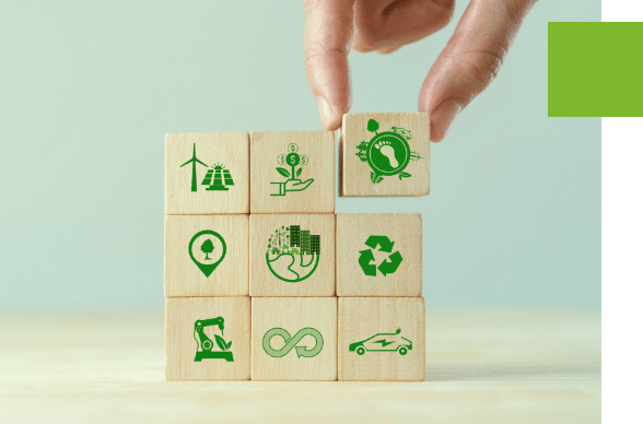 LCA1 Carbon footprint, low carbon emission concept